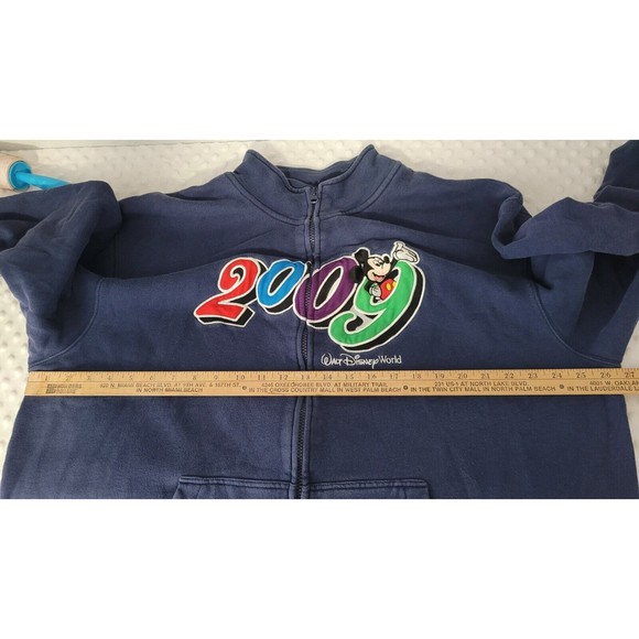 Walt‎ Disney World Resort Sweatshirt Size 2XL 2009 Mickey Mouse Blue Fleece - Picture 8 of 13